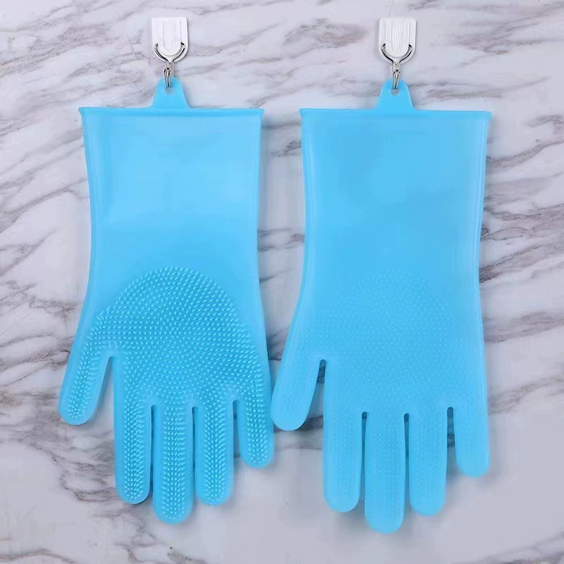 Silicone gloves, non-slip waterproof hygienic brush