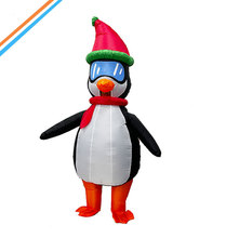 亞馬遜熱款企鵝充氣服聖誕節雪人卡通人偶服裝扮派對氣氛演出道具