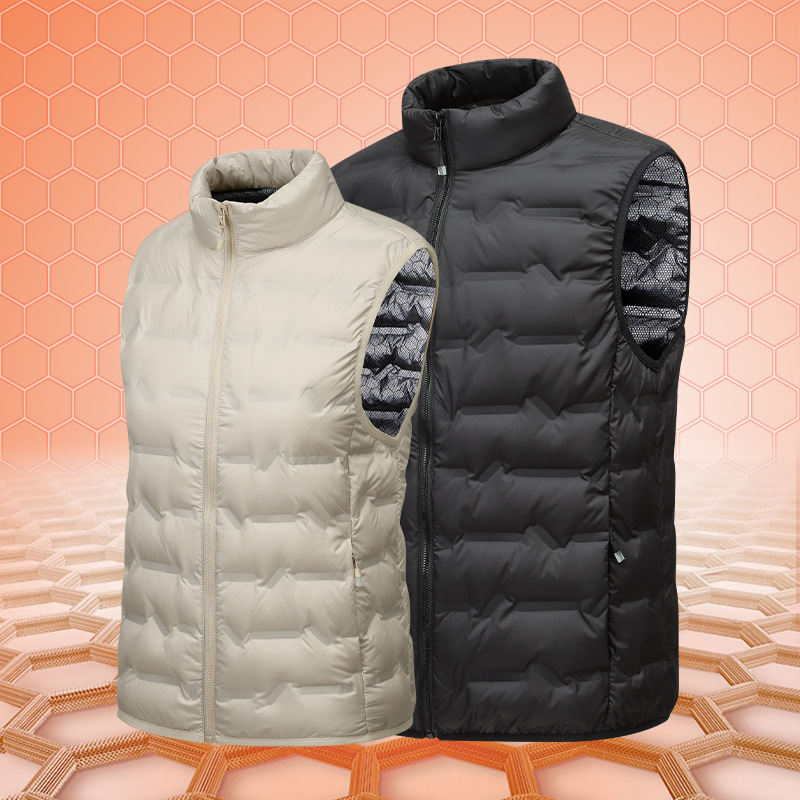 Chaleco de pluma para hombres otoño y invierno chaleco de grafito chaleco de hombro de pluma ligero chaqueta de hombre chaqueta de color sólido