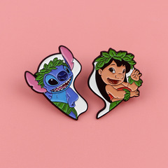 藍色星球寶寶胸針徽章服裝背包飾品配飾別針跨境外貿熱銷合金胸章