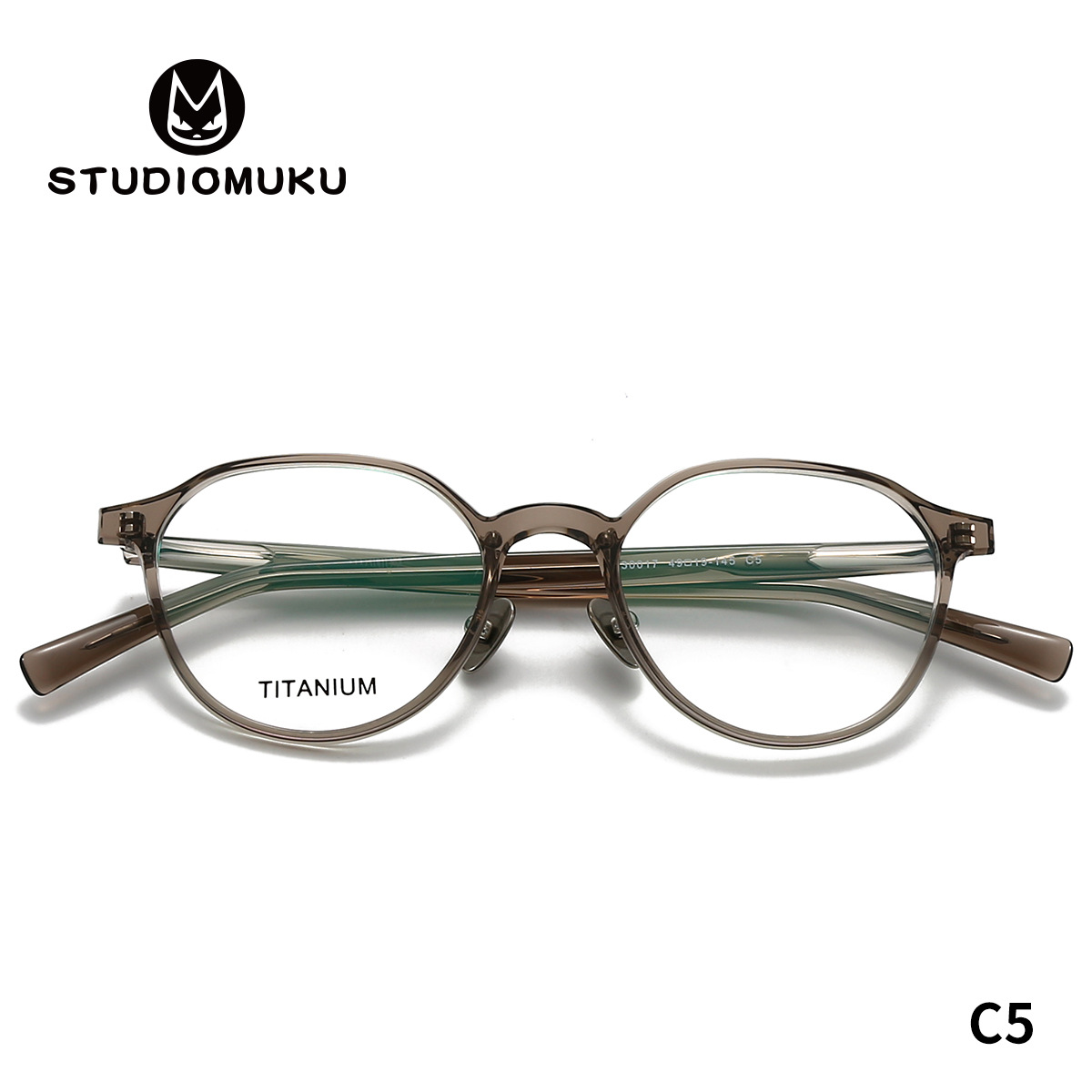 STUDIOMUKU gafas de madera frescas, simples y no simples, marcos de gafas de placa, marcos de gafas de titanio sólido y grueso