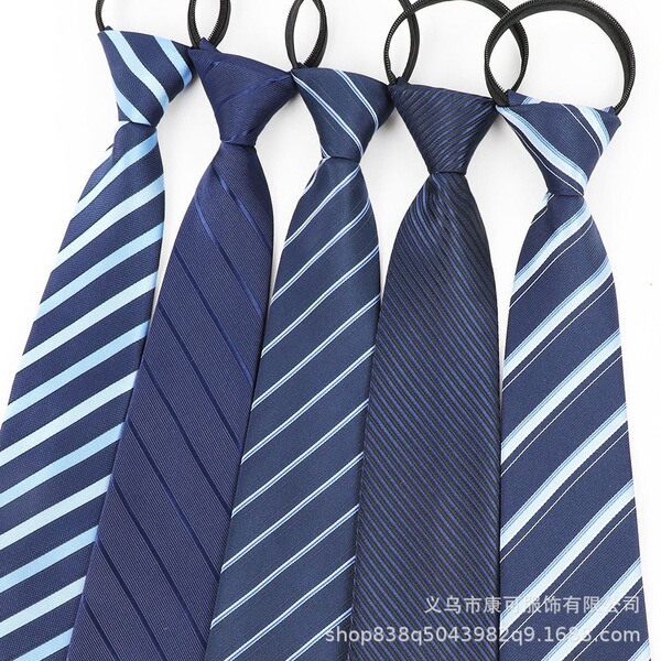 Red blue black professional tie with zipper