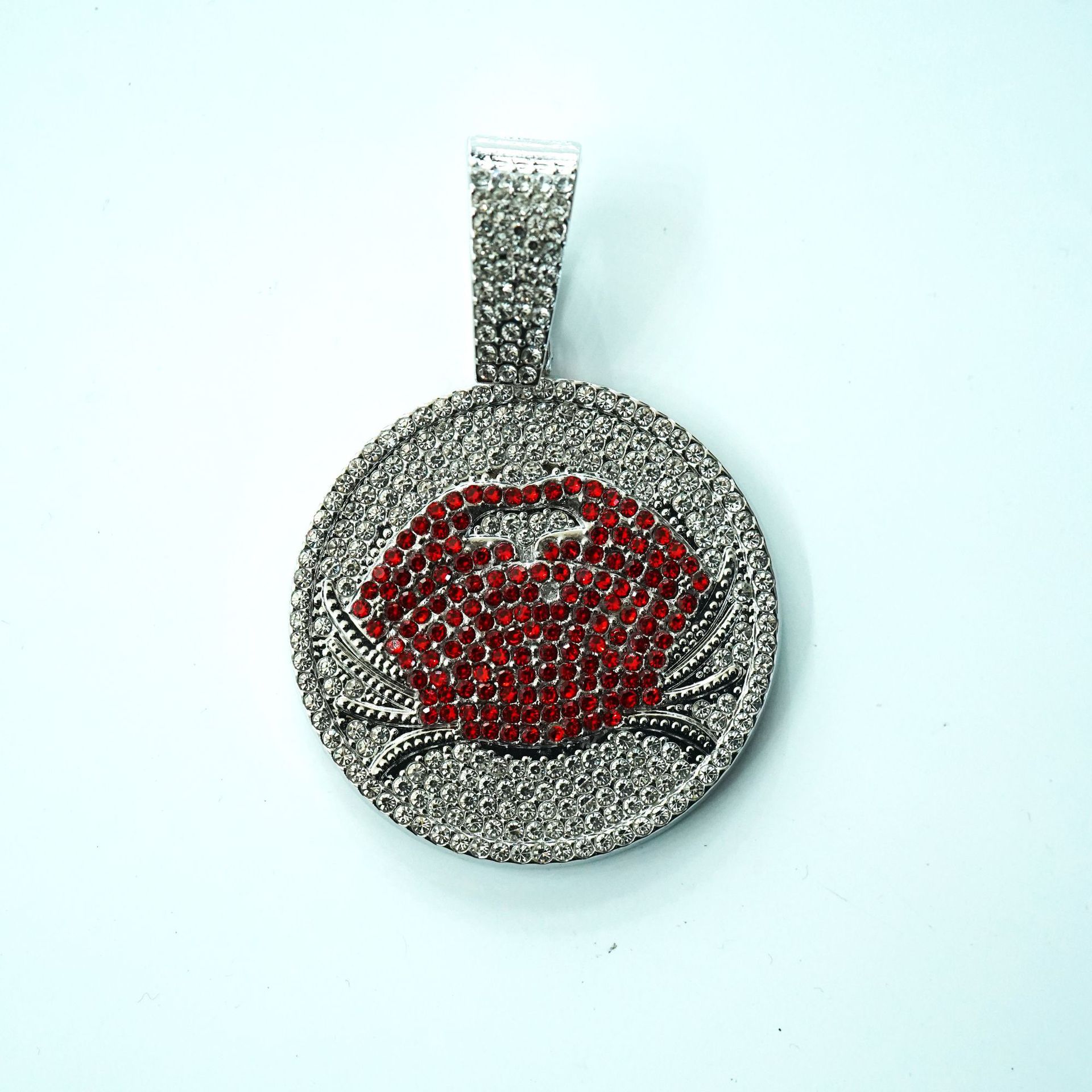 Hip hop transfronterizo nuevo collar de diamantes de aleación redonda collar de cadena de hip hop cubano fabricantes de collares de hombre