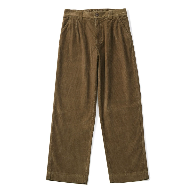 Corduroy cotton trend Japanese retro trousers, with short sleeve