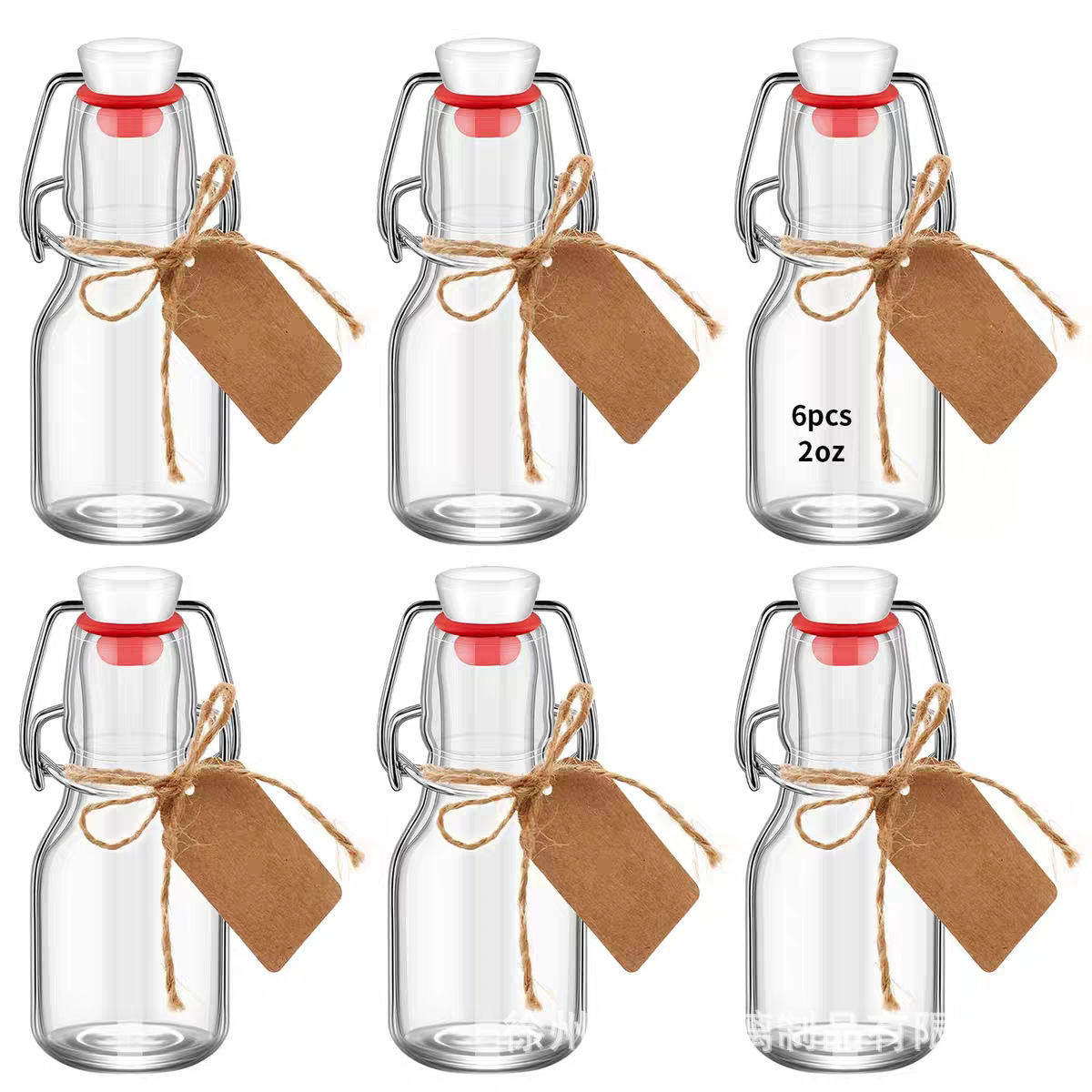 透明乐扣玻璃瓶酵素瓶卡扣果汁饮料瓶泡酒瓶自酿果酒白酒瓶空瓶