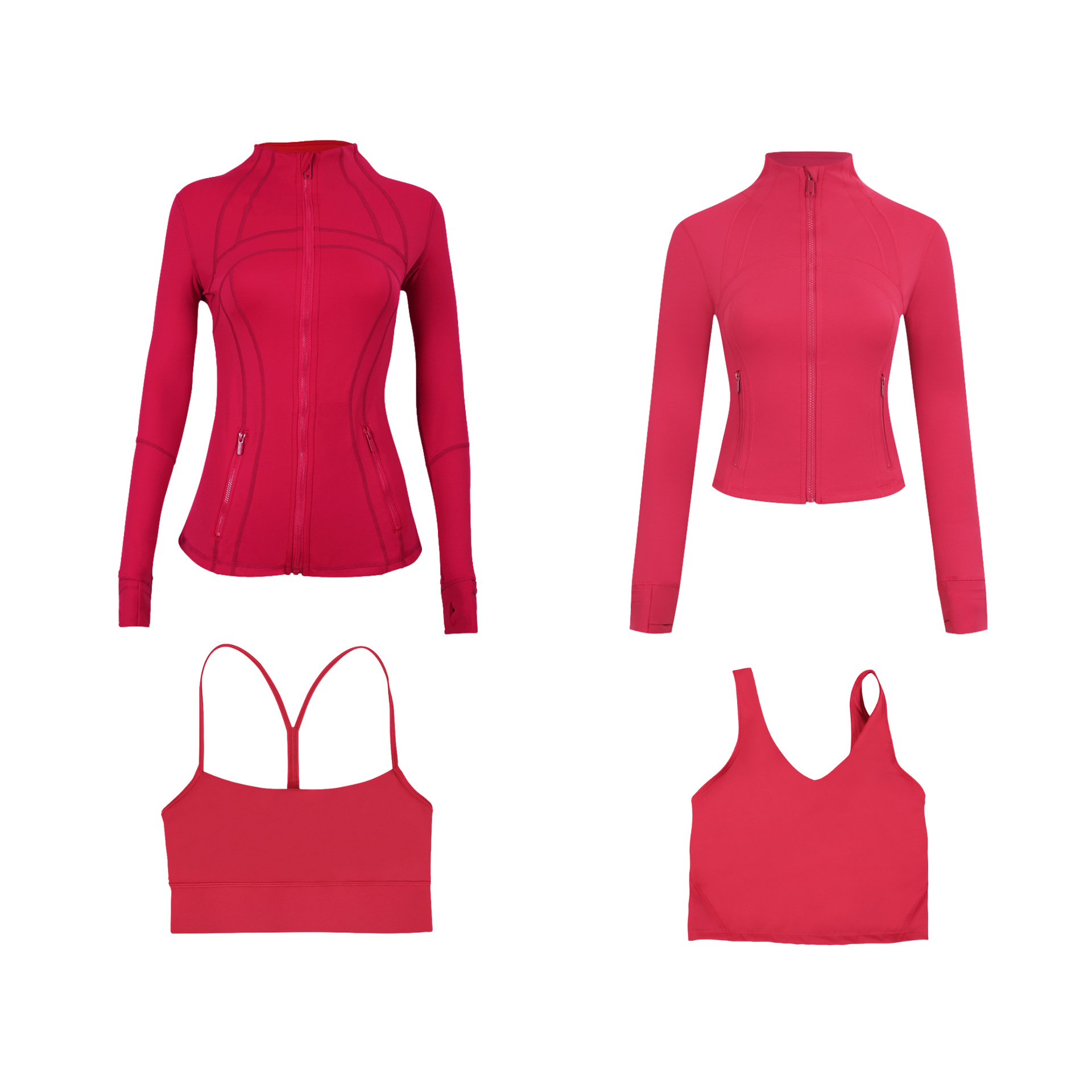 Women's Slim Fit Active Set Jacket And Vest Collection For Sport_voghion.com