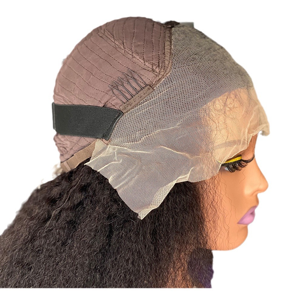 Promozione 180% parrucca anteriore in pizzo dritto e crespo, vera parrucca Xuchang, copertura completa della testa_voghion.com