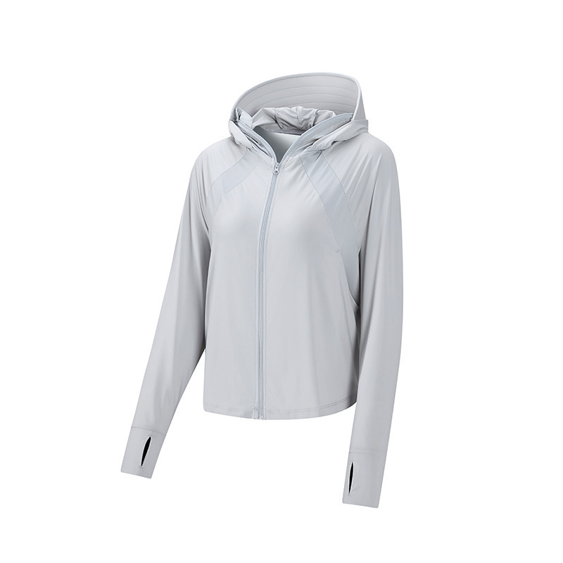 2023 verano explosivo Jiao Xia mismo abrigo de protección solar helado cómodo abrigo de piel anti-UV sombrero desmontable transpirable