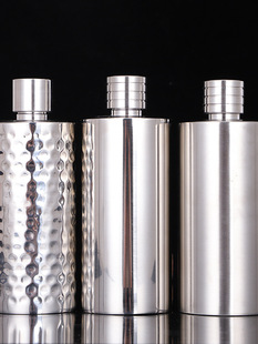 Thickened Wine Bottle Stainless Steel 304 Wine Set 1kg 2kg 3kg 5 Portable Empty Water Bottle Cylindrical Small White Wine Bottle
