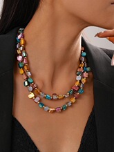 Q 41124 Double Layer Pearl Necklace ˫��±����� ŷ���羳��