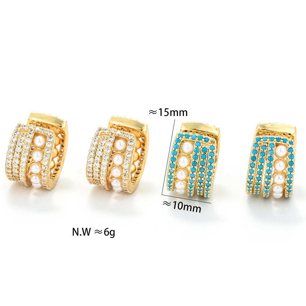 Unisex Gender Plating Design Copper Plating Geometric Zircon