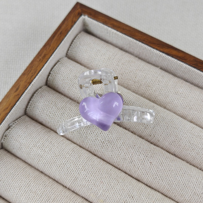 4.5cm purple love bangs clip