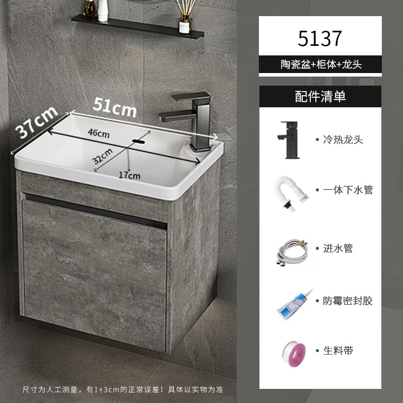 Apartamento pequeño ultra estrecho mueble de baño montado en la pared combinado lavabo de cerámica profundo lavabo inodoro lavabo piscina