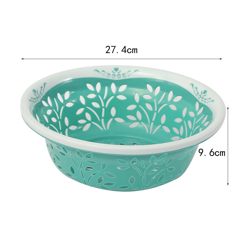 I2 444 106 # cesta de verduras hueca de dos colores que drena la cesta de plástico azul vegetal Yiwu 2 yuanes tienda de suministros de necesidades diarias image 4
