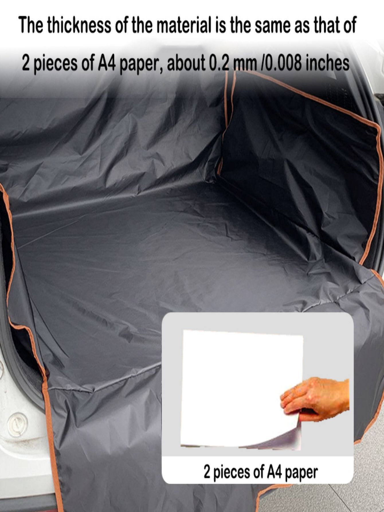 Car Trunk Pet Mat for Suvs, Sedans, and Other General-Purpose Vehicles, 210t Polyester Taffeta Pet Car Mat