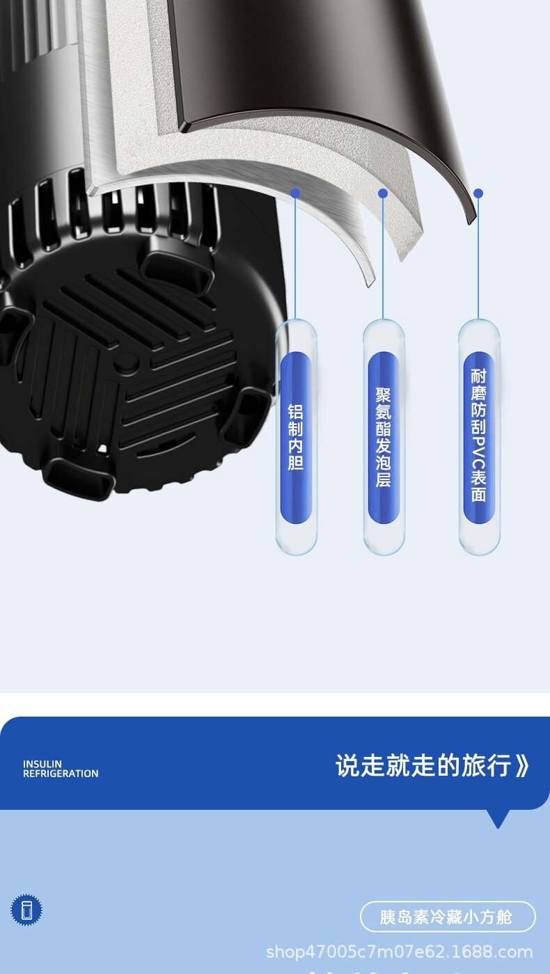 Cross-Border Insulin Refrigerated Box, Medicine Refrigerated Box, Medicine-Specific Refrigerated Cup, Rechargeable Car and Home Dual-Use Small Refrigerator