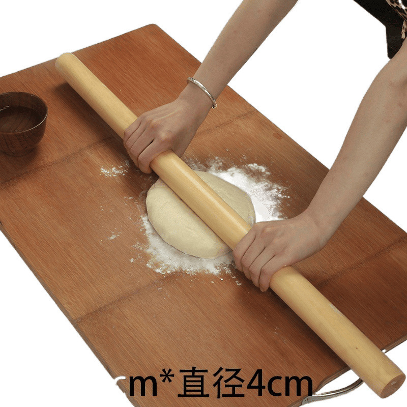 擀面杖实木压面棍大号做饼厨房烘焙工具槐木擀面棒1米榉木棍|undefined