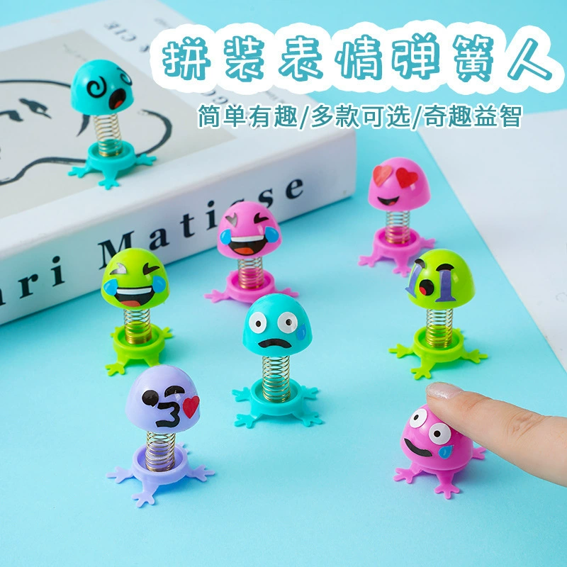 Try смешные творческие новинки сборки пружинный злодей подпрыгивает эльф смайлик кукла детский сад игрушки для детей