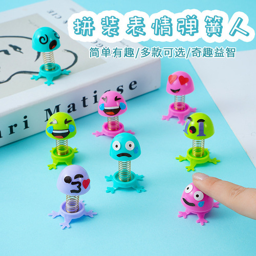 Tricky Funny Creative Novel Assembled Spring Man Bouncing Elf Expression Doll Kindergarten Children's Toy
