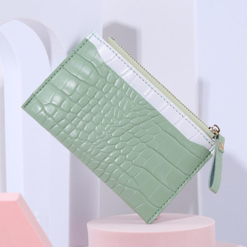 Factory direct sales  new Korean version crocodile pattern card holder women's card holder coin purse multi-card slot gift customization