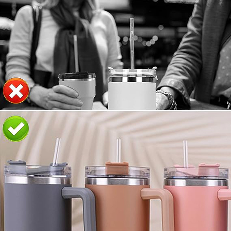 Amazon stanley adventure保温ストロープラスチックシールストローカバー40オンスストローセット