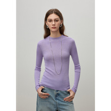 【120支德国扬子】可机洗防缩水岛精18针半高领打底针织衫女秋冬