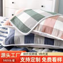 枕巾六层纱布卡通舒适透气儿童枕巾四季盖巾一件代发厂家批发
