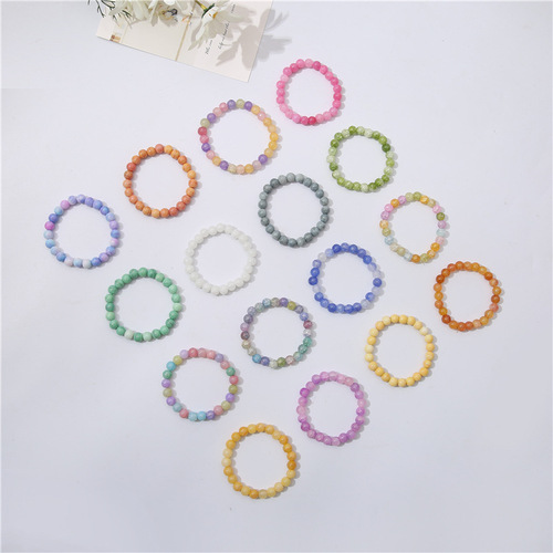 New style jade broken glass beaded bracelet for women, soft rosary beads, toy accessories, cracked non-fading explosive bracelets wholesale
