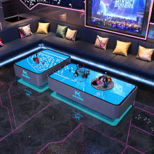 网红酒吧清吧吧台ktv发光专用茶几桌子尺寸轻奢歌厅k房茶工厂直销