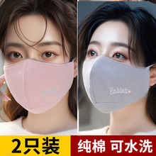 高颜值好看的布口罩可洗纯棉质全棉冬天2025新款韩囗罩女士秋冬款
