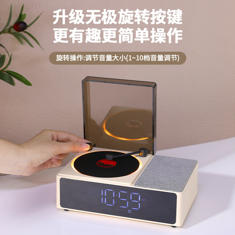 源头厂家新款私模创意CD转盘蓝牙音响多功能便携式户桌外蓝牙音箱|undefined