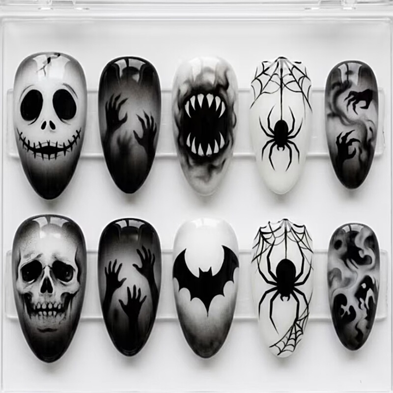 Halloween European and American cross-border press-on nails, press-on nails, manicure nails, Halloween