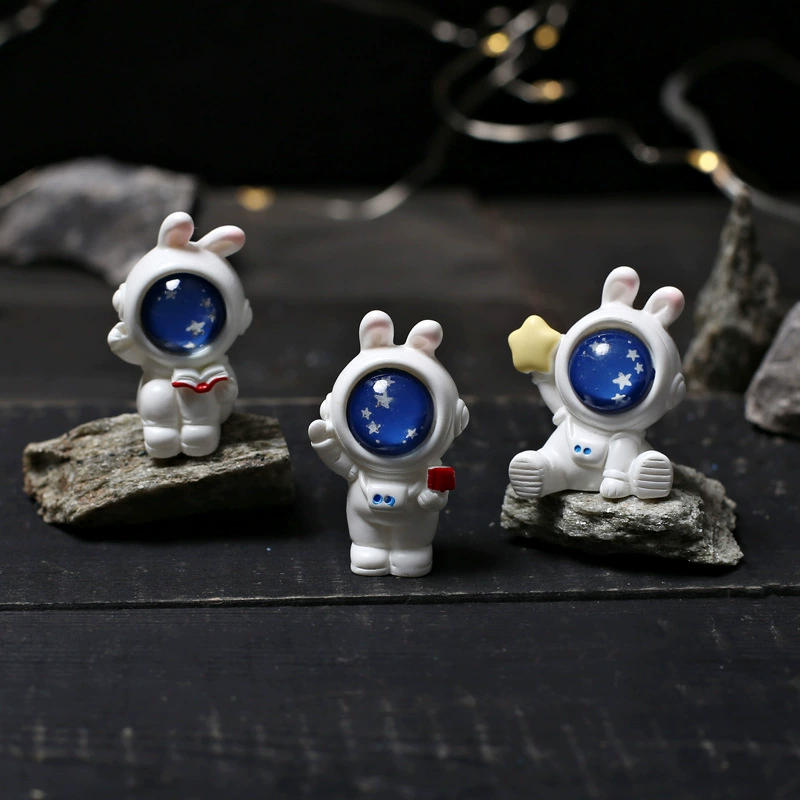Цзин Цзяо мох микро пейзаж DIY материал украшения мясистый горшок мини украшения Луна космический кролик
