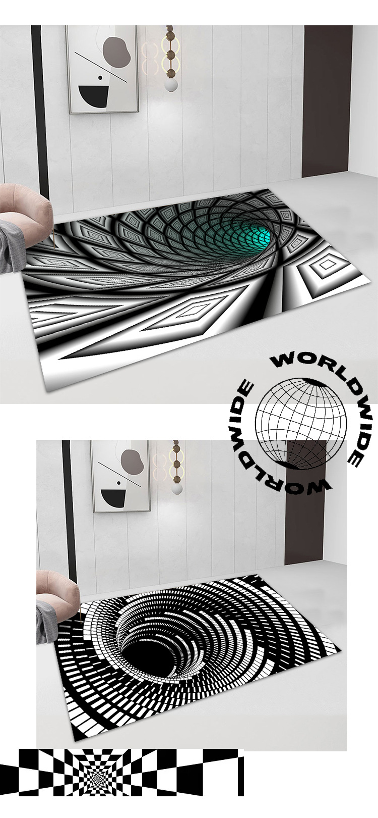 视觉地毯,客厅地毯,地毯地垫,3D立体地垫