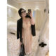 Drunk Moon Shirt Chubby plus size Women's Clothing French Lace Stitching Pink Slip Skirt Sweet Style Slim dress Women