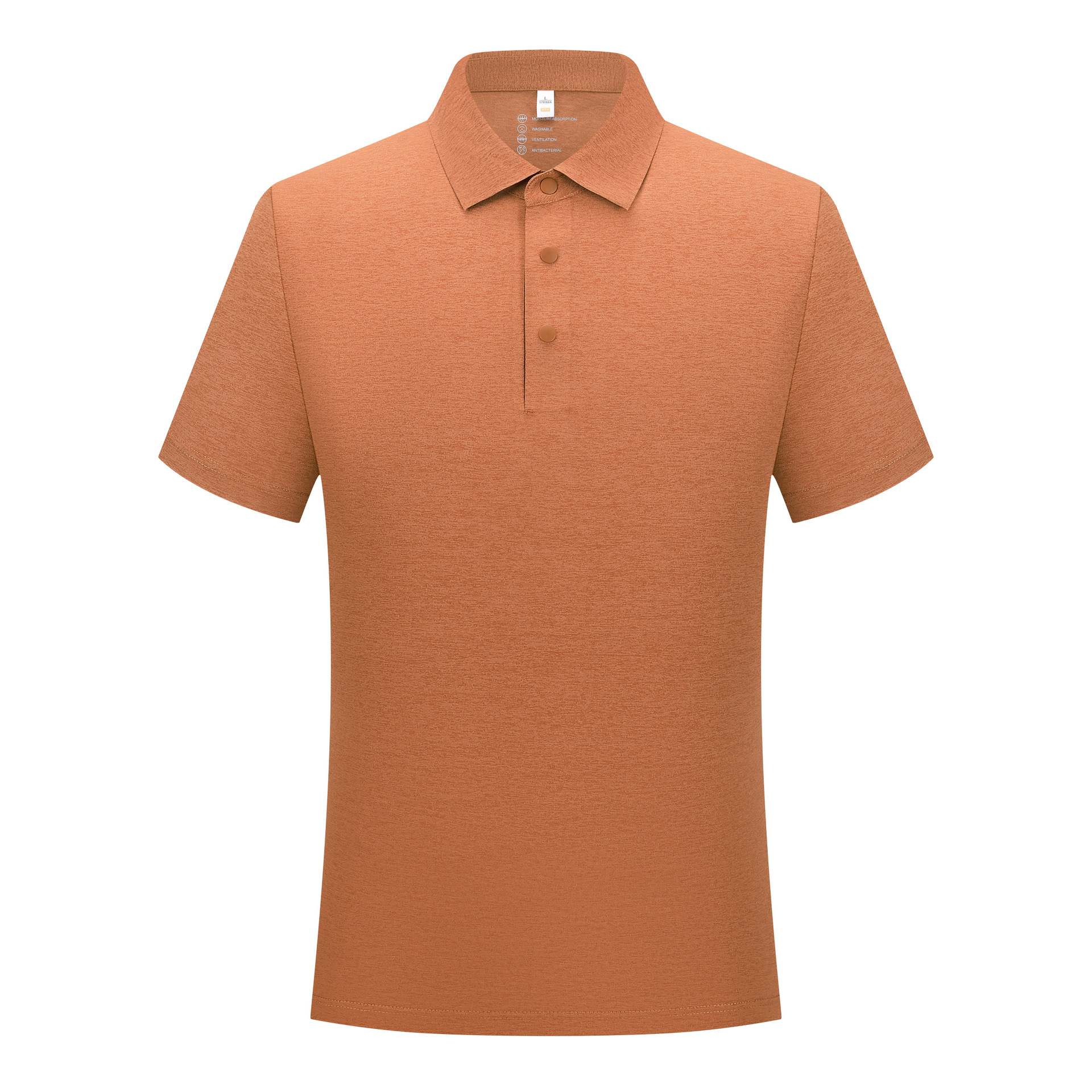 Luz de lujo cuatro hebillas sin costuras de goma de presión protector solar anti-UV solapa de manga corta ropa de trabajo polo camiseta de secado rápido personalizada