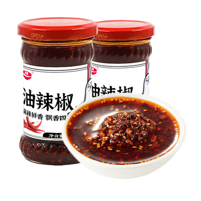 Bowl prop Pepper chili patse Liu Lin specialty self-control Cold Rice Noodles Chili oil Serve a meal A 2 bottle