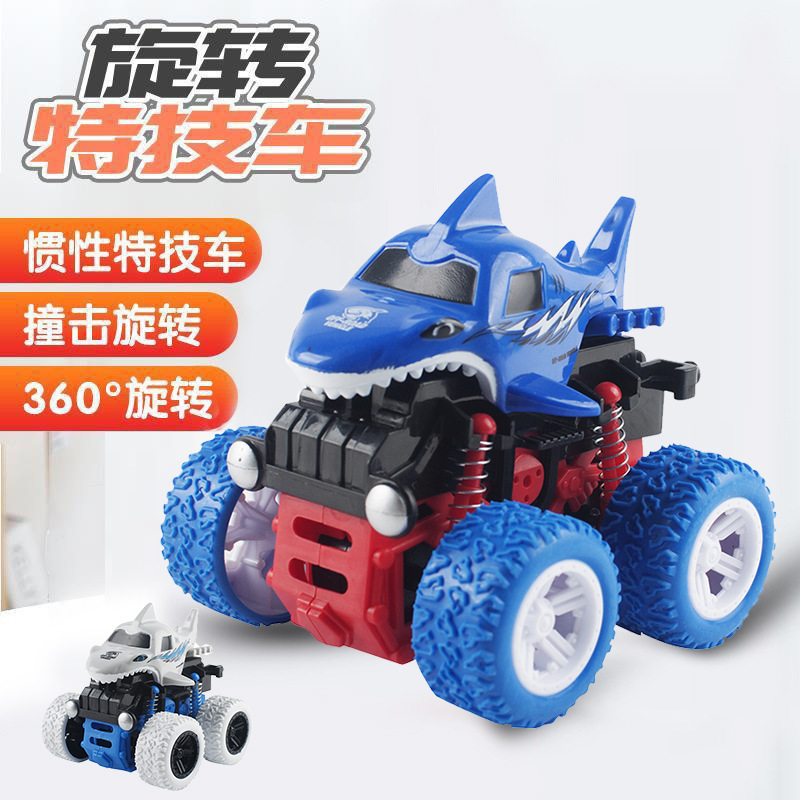 Cross-Border Rolling Stunt Toy Car Inertia Off-Road Vehicle Shark Animal Car Four-Wheel Drive Street Stall Wholesale Cross-Border Rolling Stunt Toy Car Inertia Off-Road Vehicle Shark Animal Car Four-Wheel Drive Street Stall Wholesale