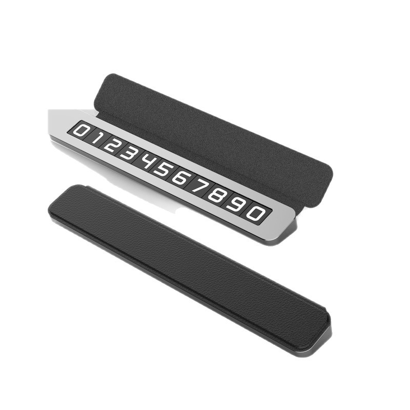Placas de estacionamiento de aluminio de cuero, placas de estacionamiento delgadas de alta calidad, adornos de automóviles, número de privacidad, placas de estacionamiento