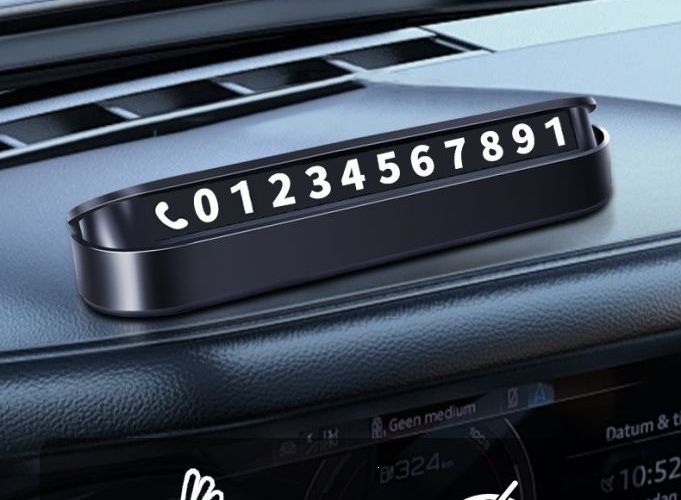 High-end car accessory for temporary parking, popular car item 2026, car phone number plate for moving vehicles