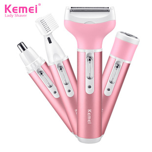 Cross-border KM-6637 Kemei Hair Shaver Women's Multifunctional Full-body Electric Eyebrow Knife Portable 4-in -1 Epilator