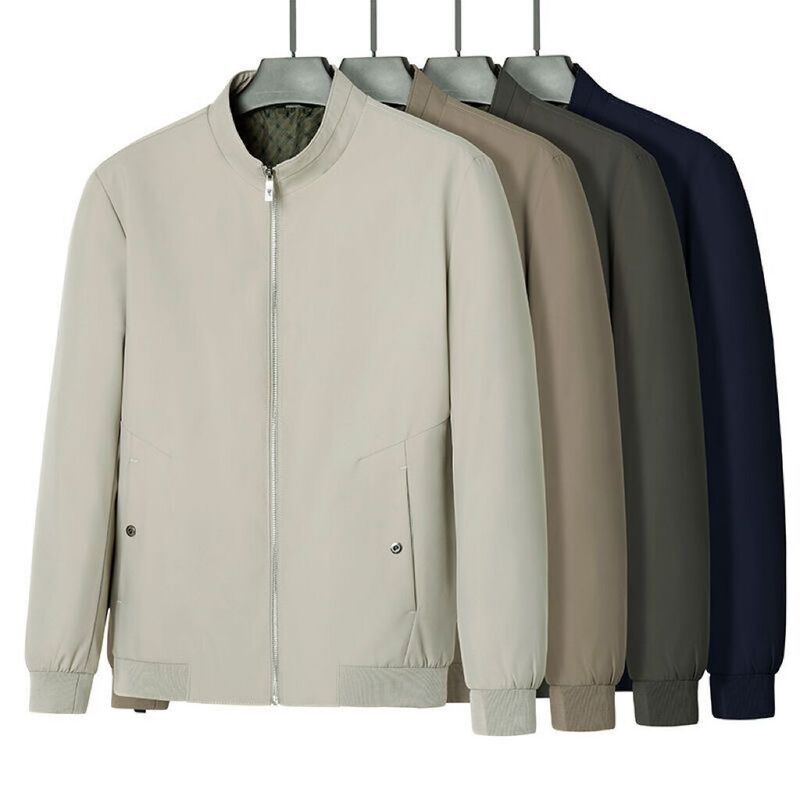 Men's Anti-wrinkle Collar Jacket Men's Spring New Middle-aged Men's Cadre Business Dad Jacket Work Clothes Men's Anti-wrinkle Collar Jacket Men's Spring New Middle-aged Men's Cadre Business Dad Jacket Work Clothes