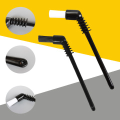 Manufacturer wholesale short-handled coffee machine cleaning brush water-blocking elbow coffee machine brush brew head coffee machine cleaning set