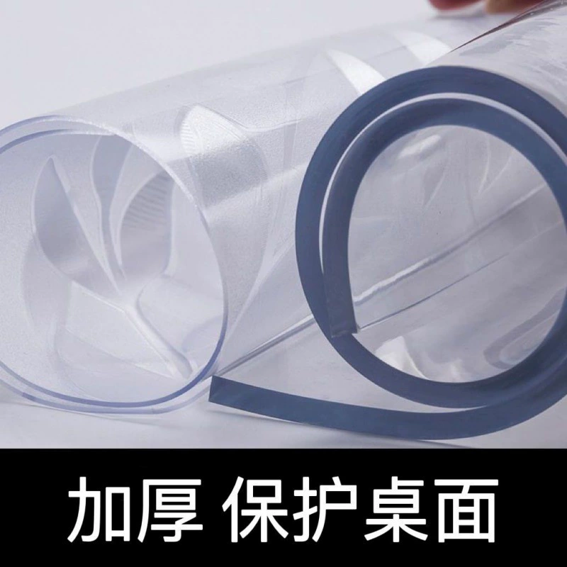 Пластиковая скатерть, утолщенная мягкая стеклянная скатерть, защита от ожогов, не требующая мытья, прозрачная толстая резиновая подкладка из ПВХ, защитная пленка для журнального столика