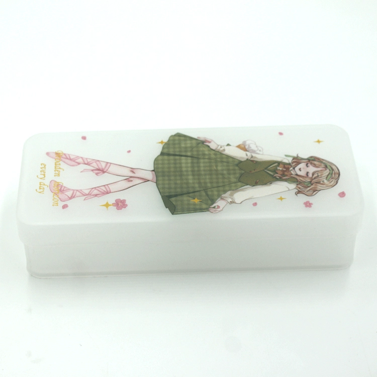 П pencil case двухслойный пластиковый вместительный, матовый ящик для хранения, канцелярия для студентов, индивидуальный заказ