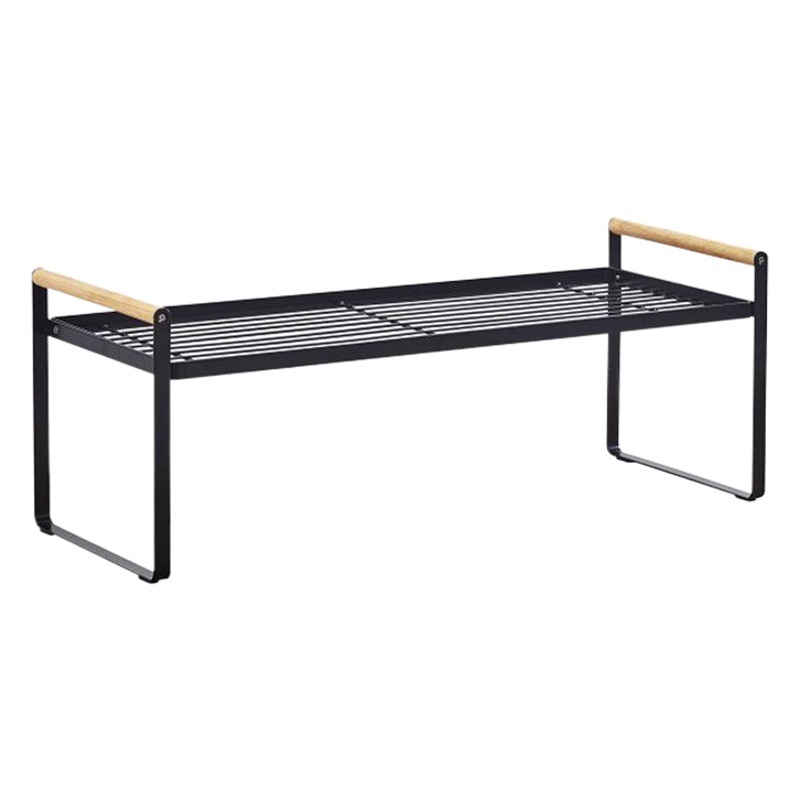 Amazon suministros mango de madera rack de almacenamiento suministros de cocina rack de almacenamiento rack de drenaje hogar hierro capas organizador rack