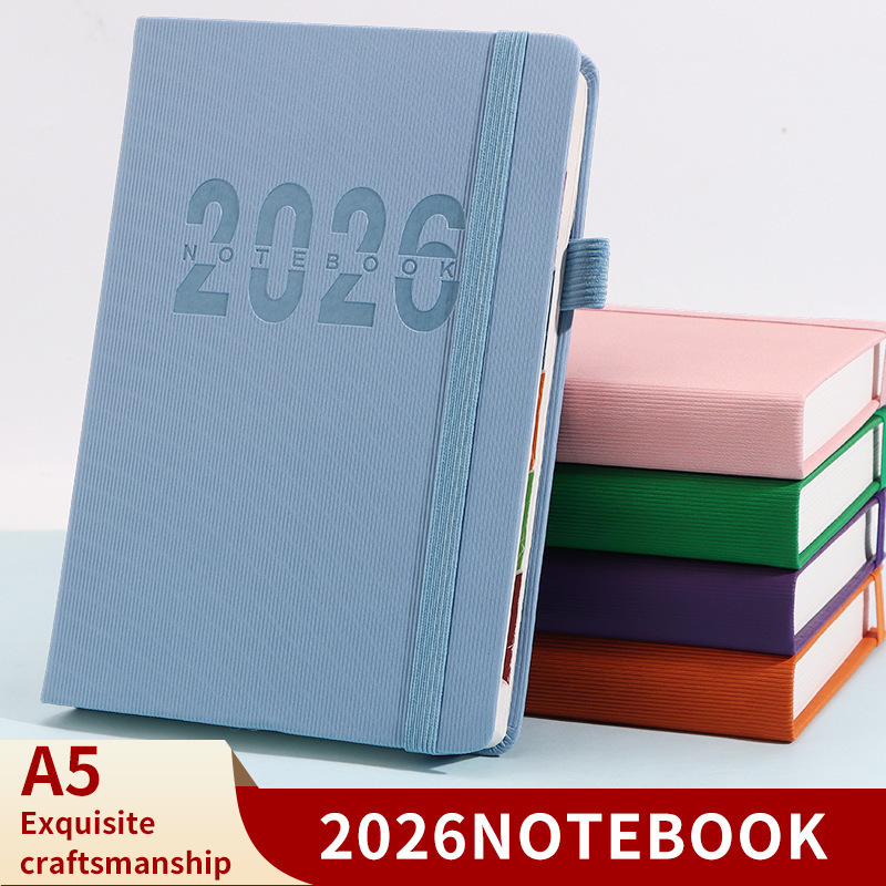 跨境2026年日程本365天计划本一日一页记事本时间管理商务笔记本|undefined
