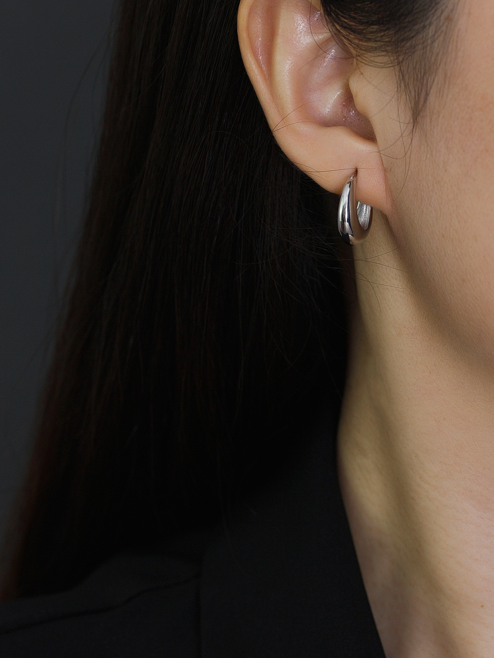 Fashion Circle Sterling Silver Plating Earrings 1 Pair