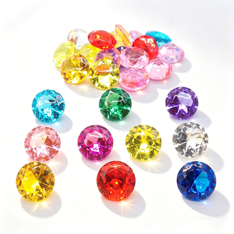 Acrylic simulation Diamond diy jewelry children's treasure archaeological gem pendant amusement park gem plastic gem