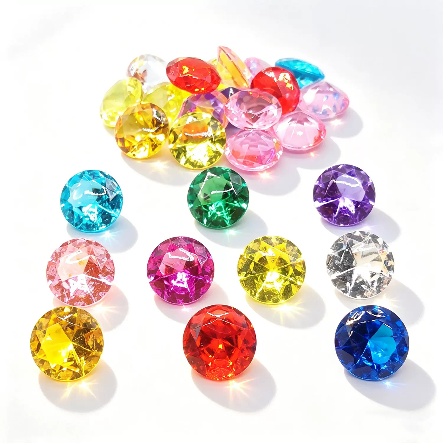 亚克力仿真钻石diy饰品儿童宝藏考古宝石挂件游乐园宝石塑料宝石